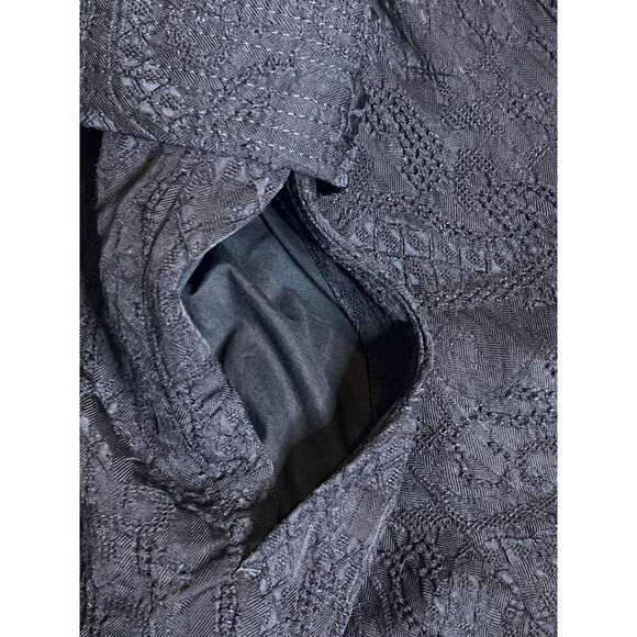 Dries Van Noten Shorts 42 Black Bermuda Jacquard Tapestry Rayon Linen 10-12 - Picture 6 of 7